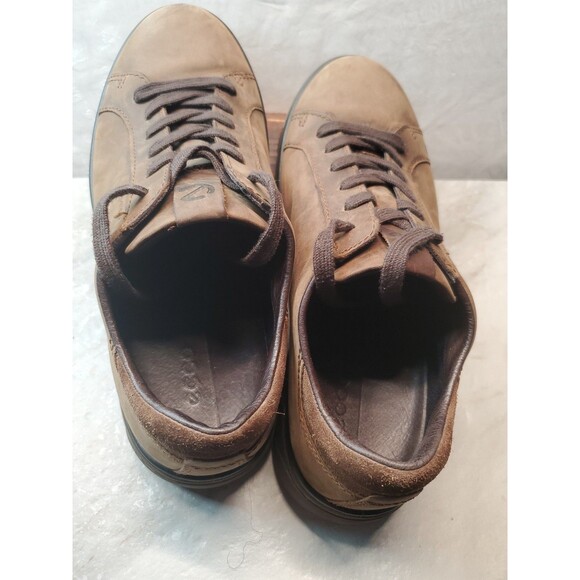 ECCO Street Tray Leather Sneakers Gore-Tex Men 40 US 6 6.5 Brown Low Top